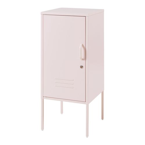 Table De Chevet Table De Nuit Commode Meuble De Rangement 82 X 35 X 35 Cm Acier Rose