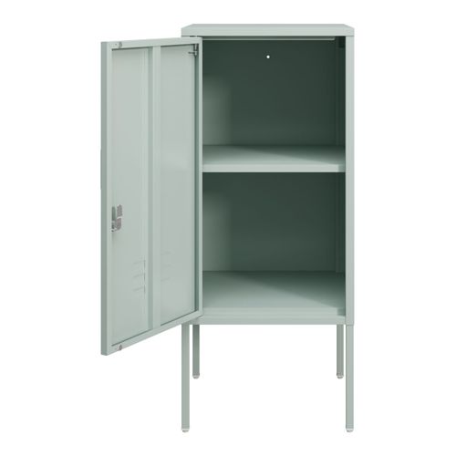 Table De Chevet Table De Nuit Commode Meuble De Rangement Acier 82 X 35 X 35 Cm Vert