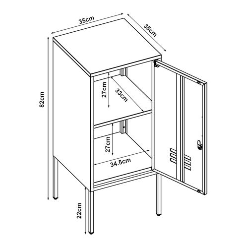 Table De Chevet Table De Nuit Commode Meuble De Rangement Avec Poignée à Gauche Acier