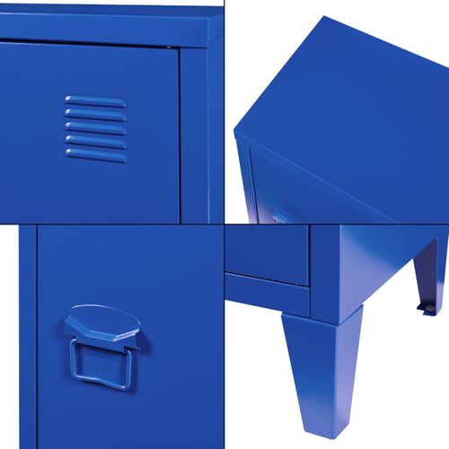 Table De Chevet Table De Nuit Commode Meuble De Rangement 57 X 40 X 30 Cm En Acier