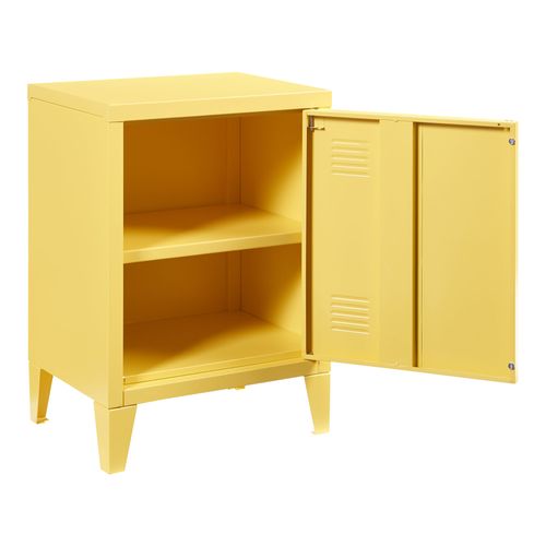 Table De Chevet Table De Nuit Commode Meuble De Rangement En Acier Laminé