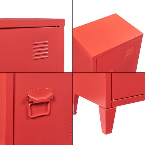 Table De Chevet Table De Nuit Commode Meuble De Rangement 57 X 40 X 30 Cm En Acier