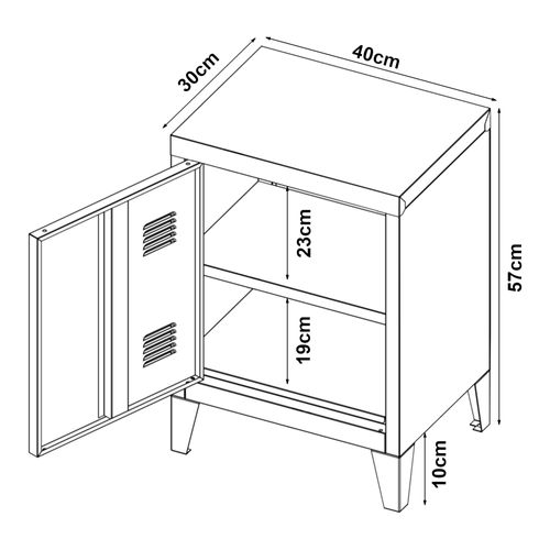 Table De Chevet Table De Nuit Commode Meuble De Rangement Poignée Porte à Droite