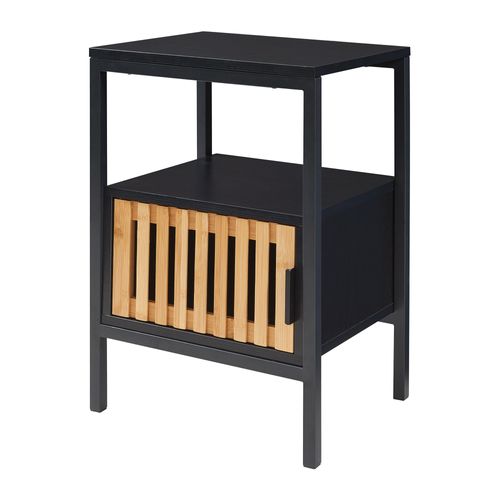 Table De Chevet Table De Nuit Commode Meuble De Rangement 58 X 40 X 33 Cm Noir 03_001