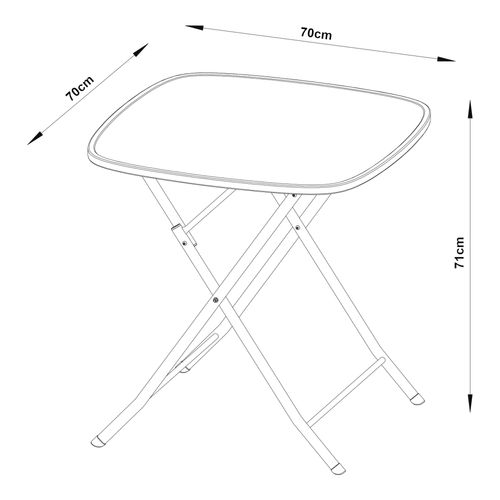 Table De Jardin Pliante 71 X 70 X 70 Cm Jaune 03_0011039