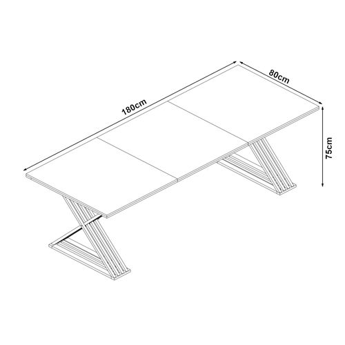 Table Salle à Manger Pour 6 Personnes Effet Marbre Blanc 03_0011100
