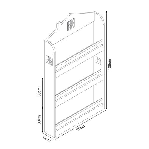 Étagère Design Intemporel Salon Chambre Meuble De Rangement Pour Enfants Blanc 03_00