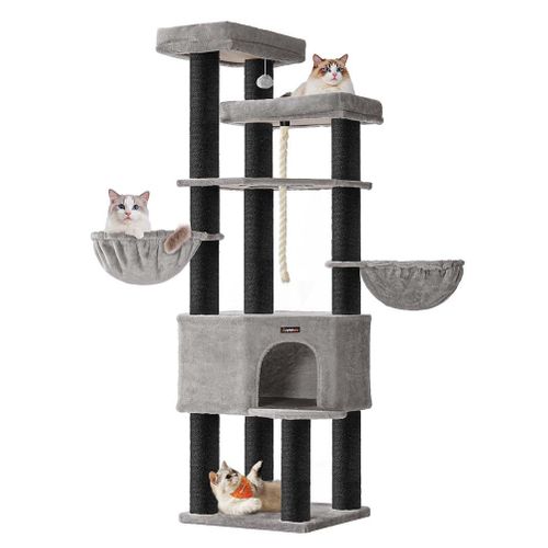 Grand Arbre à Chat Tour De Jeux Pour Chat à Plusieurs Niveaux 55 X 55 X 186,7 Cm