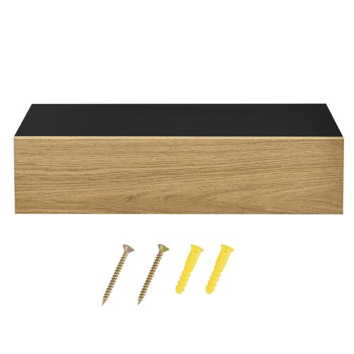 Étagère Murale Avec Comptoir Panneau De Particules 50 Cm Bois Noir 03_0001716