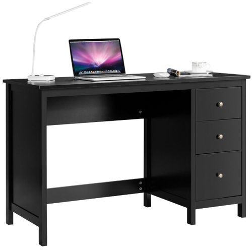 Bureau Informatique 120 X 50 X 75 Cm Spacieux Avec 3 Tiroirs Style Moderne Finition N