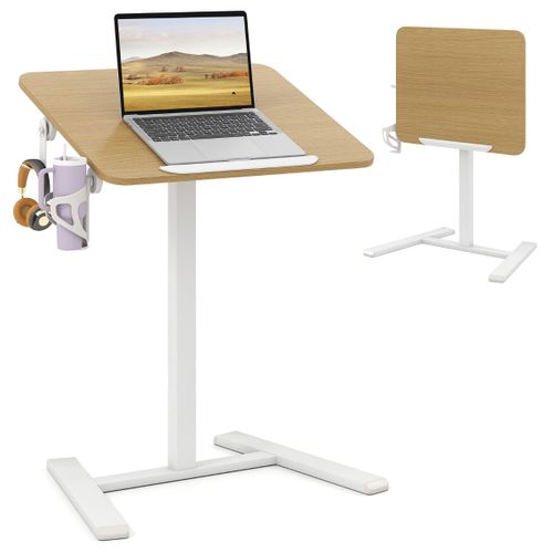 Bureau Mobile Pliable Pour PC 60 X 48 X 69,5-104,5 Cm Confort Ergonomique Design Mode