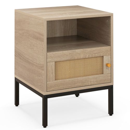 Table De Chevet Avec Rangement 40 X 40 X 57 Cm Design Élégant Et Polyvalent Ambiance