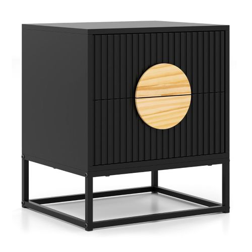 Table De Nuit Avec 2 Tiroirs 48 X 40 X 55 Cm Rangement Pratique Moderne