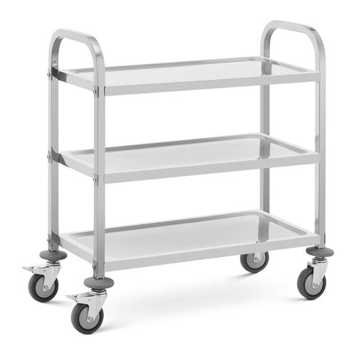 Chariot De Service 3 Plateaux 69 X 34 X 3 Cm 81 Kg Acier Inoxydable Professionnel 14_