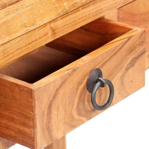 Bureau Table Meuble Travail Informatique 90 Cm Bois D'acacia Massif 0502104