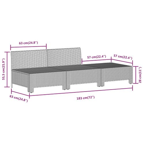 Salon De Jardin Meuble D'extérieur Ensemble De Mobilier 7 Pièces Avec Coussins Gris R