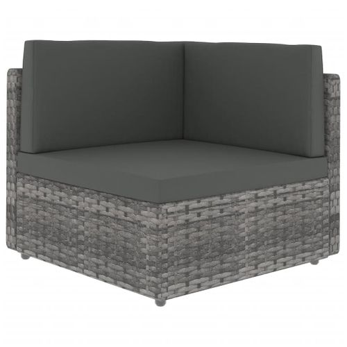 Salon De Jardin Meuble D'extérieur Ensemble De Mobilier 7 Pièces Avec Coussins Gris R