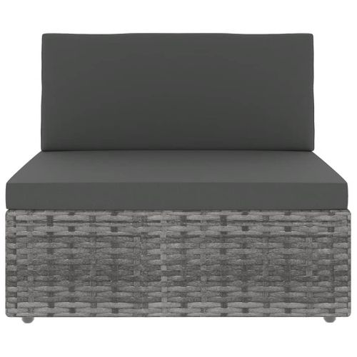 Salon De Jardin Meuble D'extérieur Ensemble De Mobilier 7 Pièces Avec Coussins Gris R