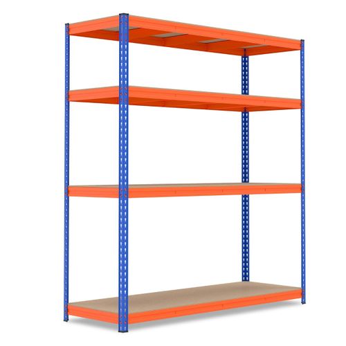 Étagère Métallique à 4 Niveaux 181 X 61 X 203 Cm Rangement Flexible Robustesse Optima