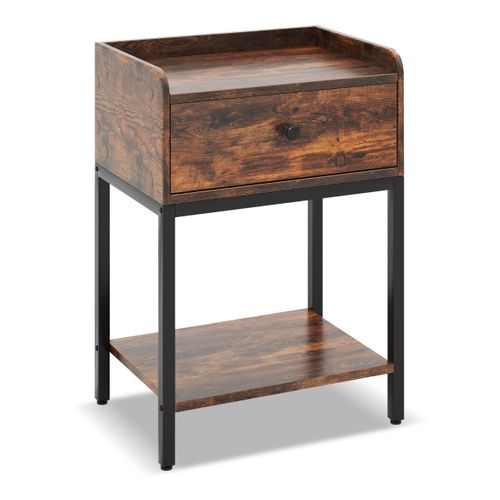 Table De Chevet Avec Station De Recharge 42 X 30 X 60 Cm Rangement Pratique