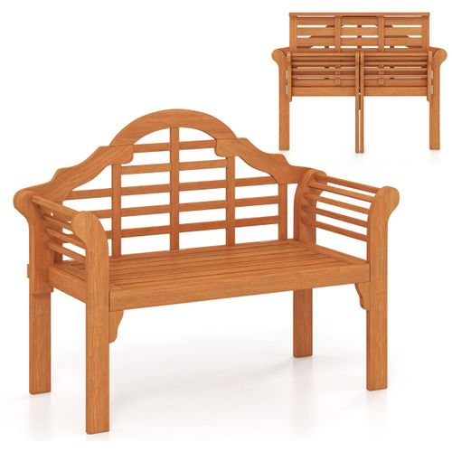 Banc De Jardin Pliant 123 X 54 X 96 Cm Pour 2 Places Avec Confort D'assise