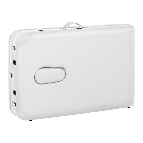 Table De Massage Cadre Aluminium Revêtement Pvc Pliante Blanche 14_0003637