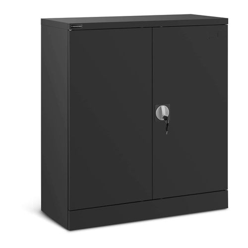 Armoire Bureau Verrouillable 57 X 21 X 110 Cm Acier Noir 14_0006030