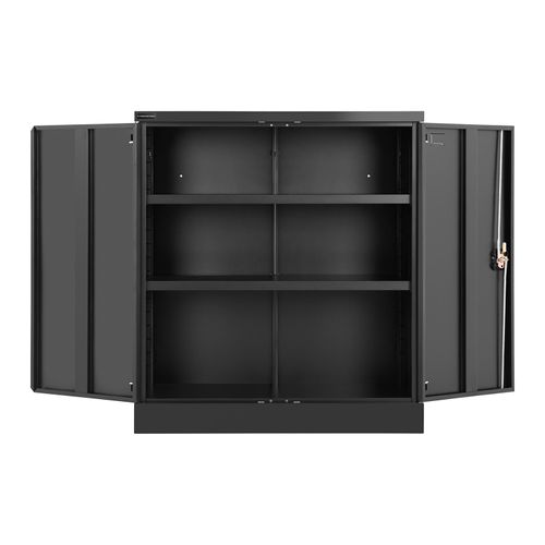 Armoire Bureau Verrouillable 57 X 21 X 110 Cm Acier Noir 14_0006030