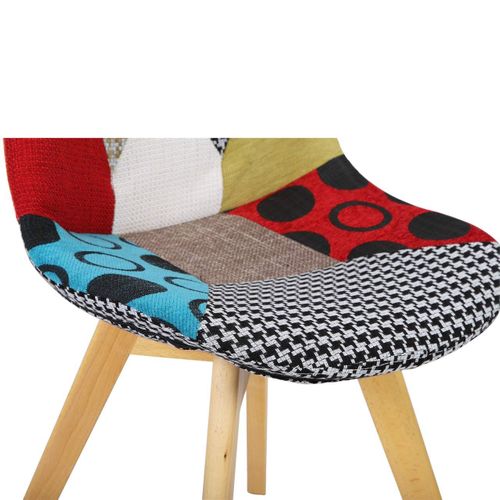Chaises De Salle à Manger En Lin Multicolore 19_0000128