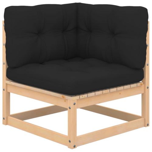 Salon De Jardin Meuble D'extérieur Ensemble De Mobilier 7 Pièces Avec Coussins Bois D