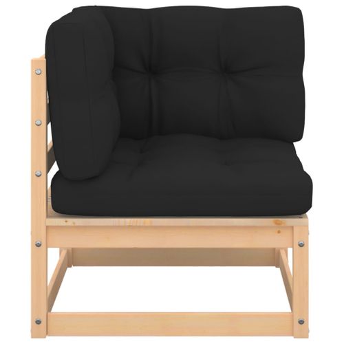 Salon De Jardin Meuble D'extérieur Ensemble De Mobilier 7 Pièces Avec Coussins Bois D