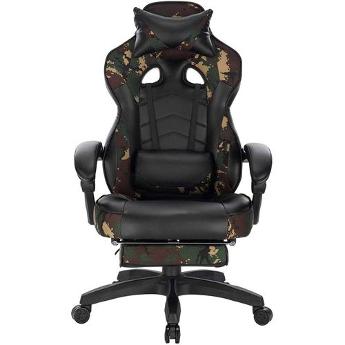 Fauteuils De Bureau Sport Chaise De Jeu Avec Appui-tête Coussin Lombaire Et Repose-pi