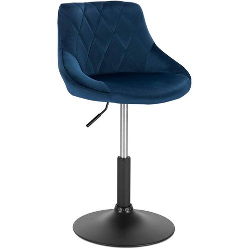Lot De 2 Tabourets De Bar En Velours Bleu 19_0000248