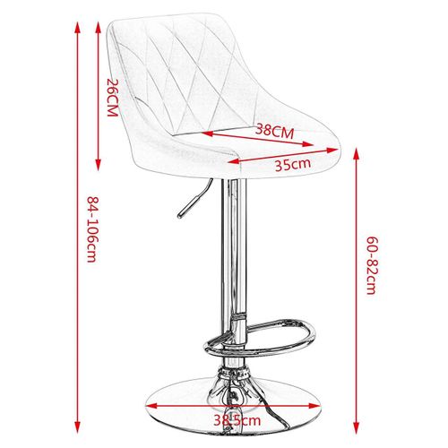 Tabouret De Bar En Velours Lot De 2 Pièces Gris Foncé 19_0000395
