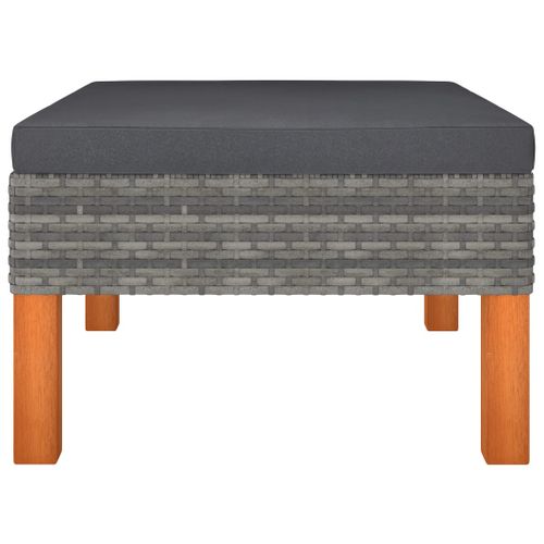 Salon De Jardin Meuble D'extérieur Ensemble De Mobilier 6 Pièces Résine Tressée Et Bois