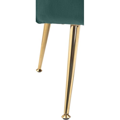 Fauteuil Lounge Chaise De Chaise Rembourrée Avec Coutures Décoratives Revêtement En Velours Vert E