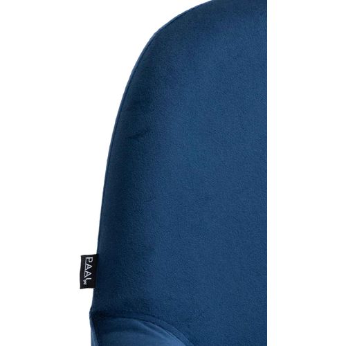 Lot De 2 Tabourets De Bar Repose-pieds Intégré Revêtement Velours Bleu Structure En Métal Doré Tdb