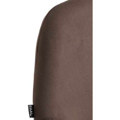 Lot De 2 Tabourets De Bar Repose-pieds Intégré Revêtement Velours Marron Structure En Métal Doré