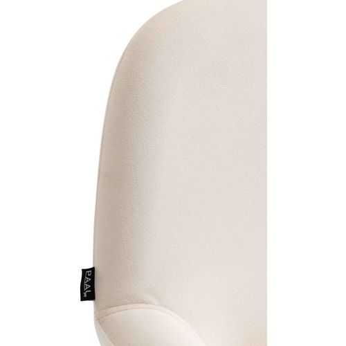 Lot De 2 Tabourets De Bar Repose-pieds Intégré Revêtement Velours Crème Structure En Métal Doré Td