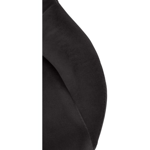 Lot De 2 Tabourets De Bar Avec Repose-pieds En Forme D'arc Assise En Tissu Noir Cadre En Métal Tdb