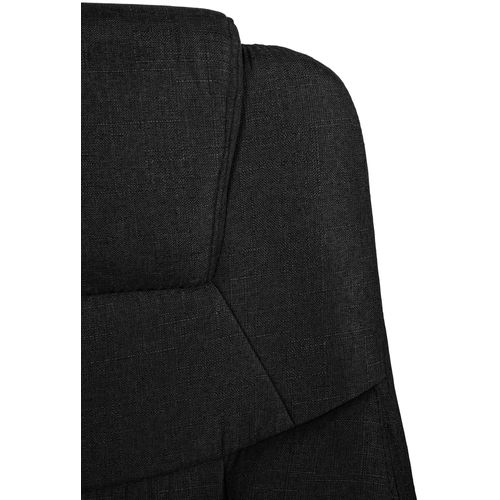 Fauteuil De Bureau Ergonomique Est Confortable En Tissu Noir Et Métal Chromé 10_0002386