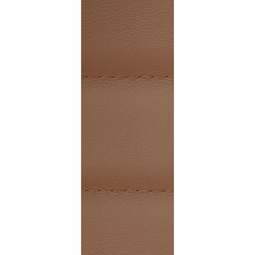 Fauteuil De Bureau En Cuir Véritable Marron Clair Surpiqûre Horizontale Et Pieds Métal Chromé 10_0