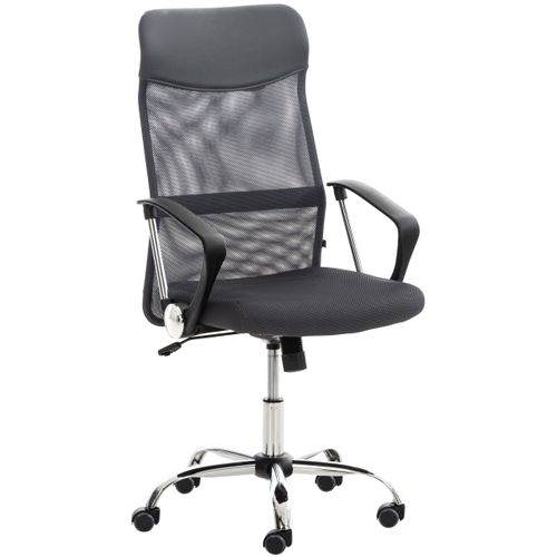 Fauteuil De Bureau Sur Roulettes Mécanisme De Bascule Revêtue D'une Maille Grise 10_0002714