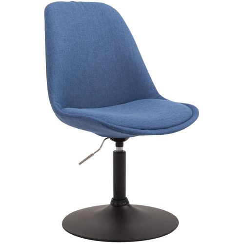 Chaise De Salle à Manger X1 Pivotante Hauteur Réglable En Tissu Bleu Et Pied Trompette En Métal No