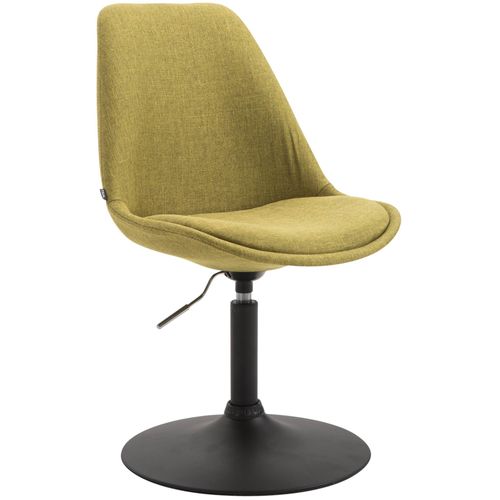 Chaise De Salle à Manger X1 Pivotante Hauteur Réglable En Tissu Vert Et Pied Trompette En Métal No