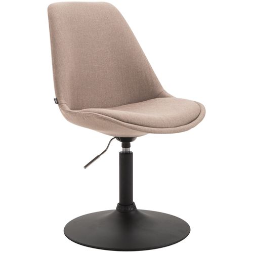 Chaise De Salle à Manger X1 Pivotante Hauteur Réglable En Tissu Taupe Et Pied Trompette En Métal N