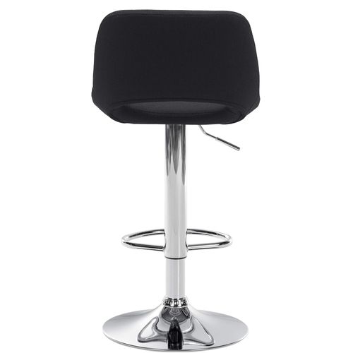 Tabourets De Bar Chaises Haute X2 Avec Repose-pieds En Tissu Noir Piètement Métallique Chromé 10_0