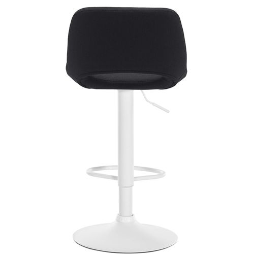 Tabourets De Bar Chaises Haute X2 Avec Repose-pieds En Tissu Noir Piètement Métallique Blanc 10_00