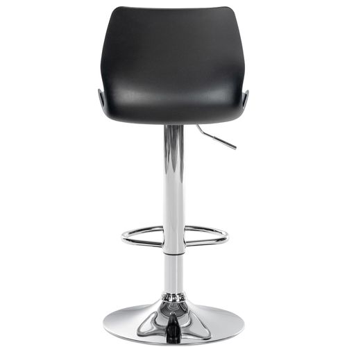 Lot De 2 Tabourets De Bar Avec Repose-pieds Hauteur Réglable Pivotant En Pvc Et Plastique Noir