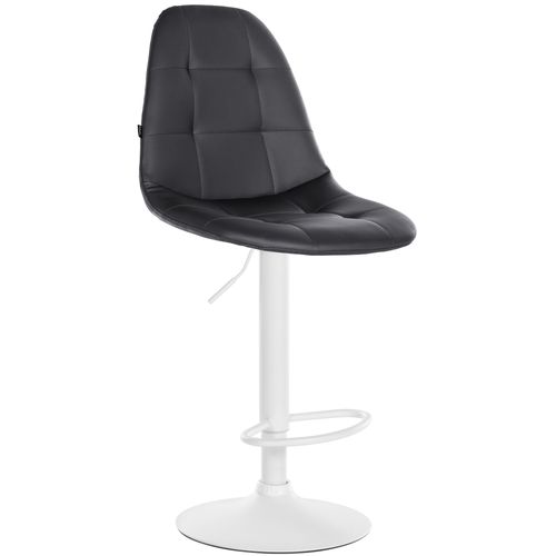 Tabouret De Bar X1 Avec Repose-pieds Hauteur Réglable Pivotant Assise En Pvc Noir Cadre Métallique